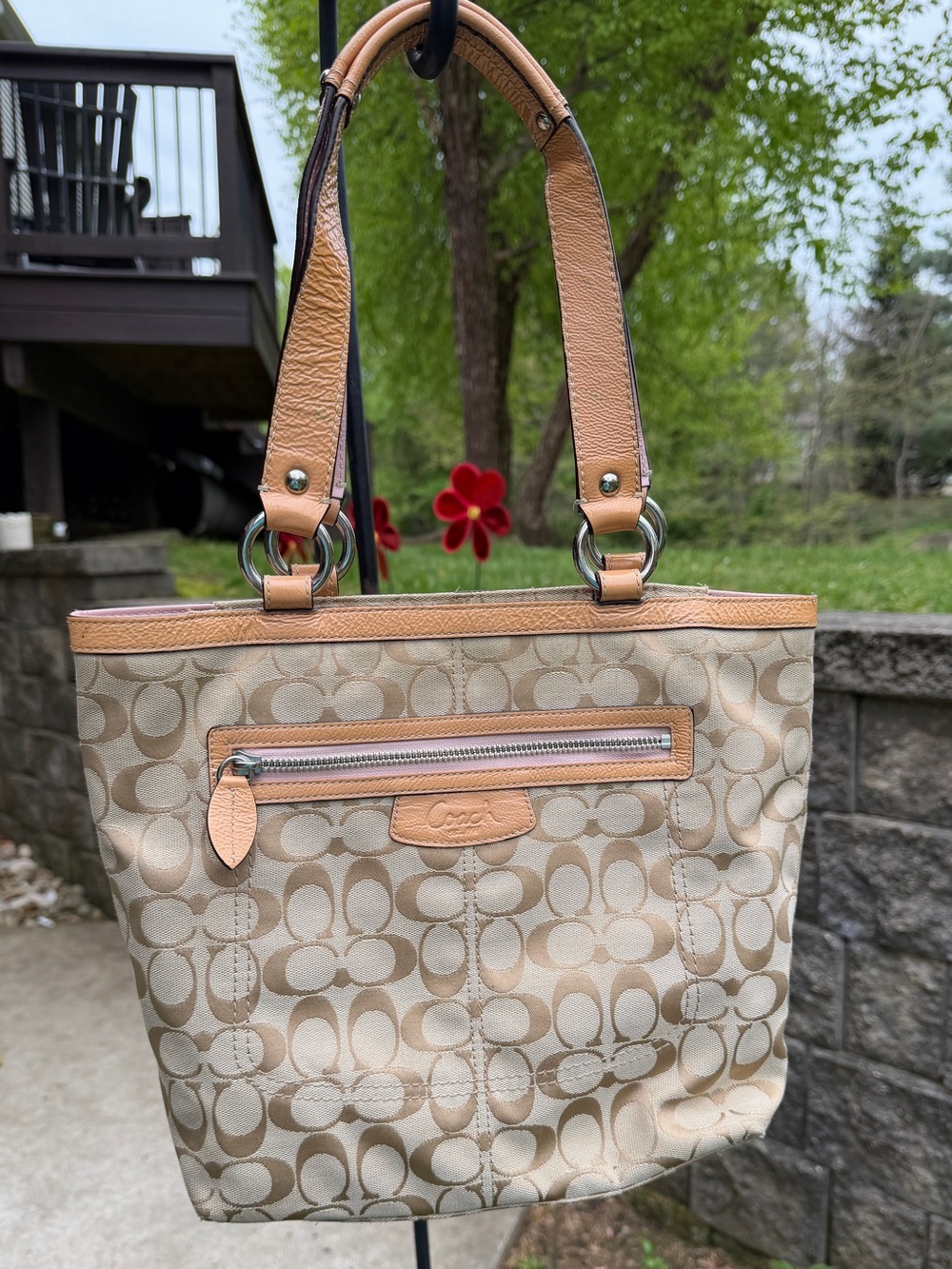 Coach Y2K Signature C Pink Penelope Shopper Tote Bag